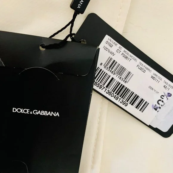 DOLCE & GABBANA VIRGIN WOOL DOUBLE BREASTED MOTO JACKET MADE IN ITALY